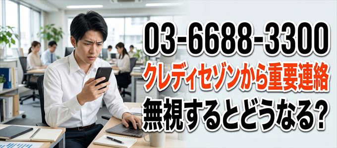「0366883300」はクレディセゾンから重要連絡